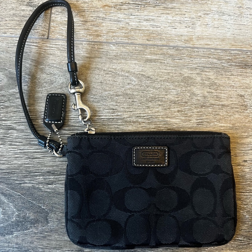 Coach Black Wristlet